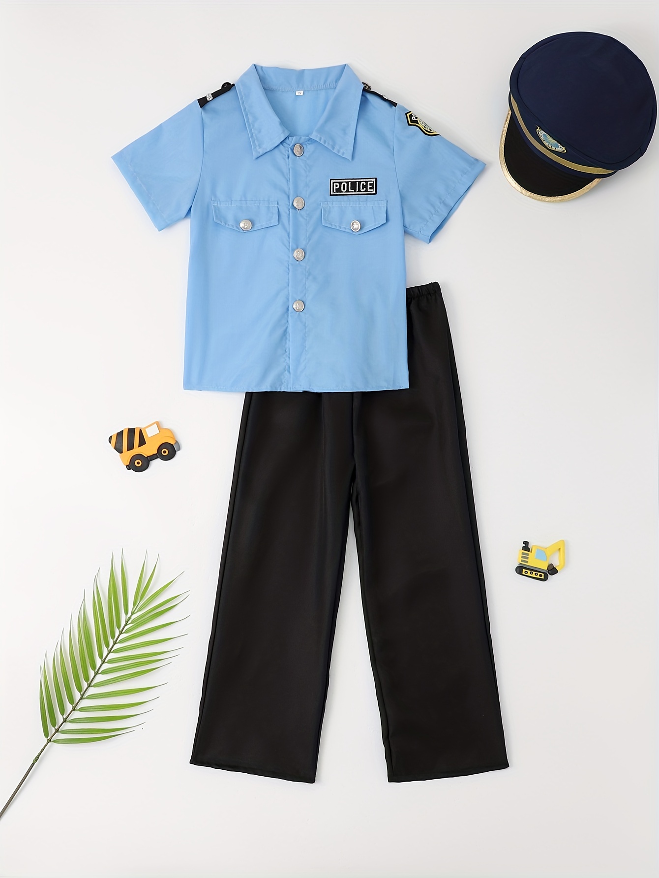 Costume d'enfant en uniforme de police de police Costume de cosplay