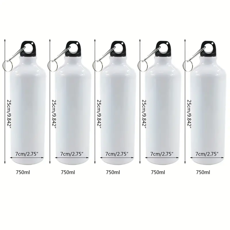 Diy Sublimation Water Bottles With Carabiner Hook Blank - Temu
