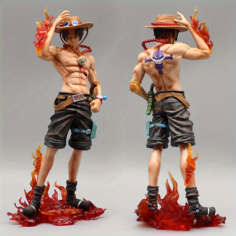 UZSXHJ Anime Pirate Figurine Ace Figure, Figurine d'action à tête  remplaçable en PVC en Forme de Flamme Ace, Pirate Collection Décoration  Statuette