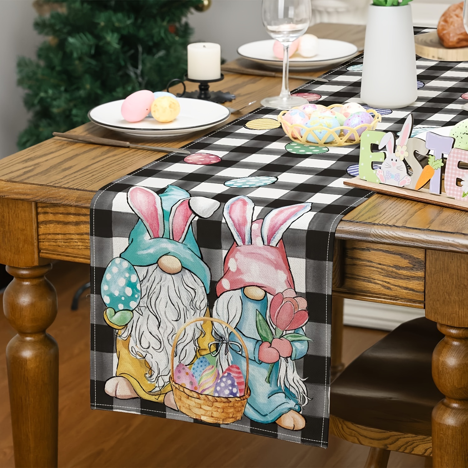 Easter decor table outlet runner