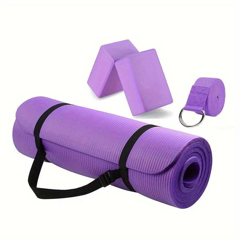1pc Mute Shockproof Yoga Mat, Home Non-slip Fitness Mat For Pilates,  Skipping, Exercise, 180*61cm/70.87*24.02in