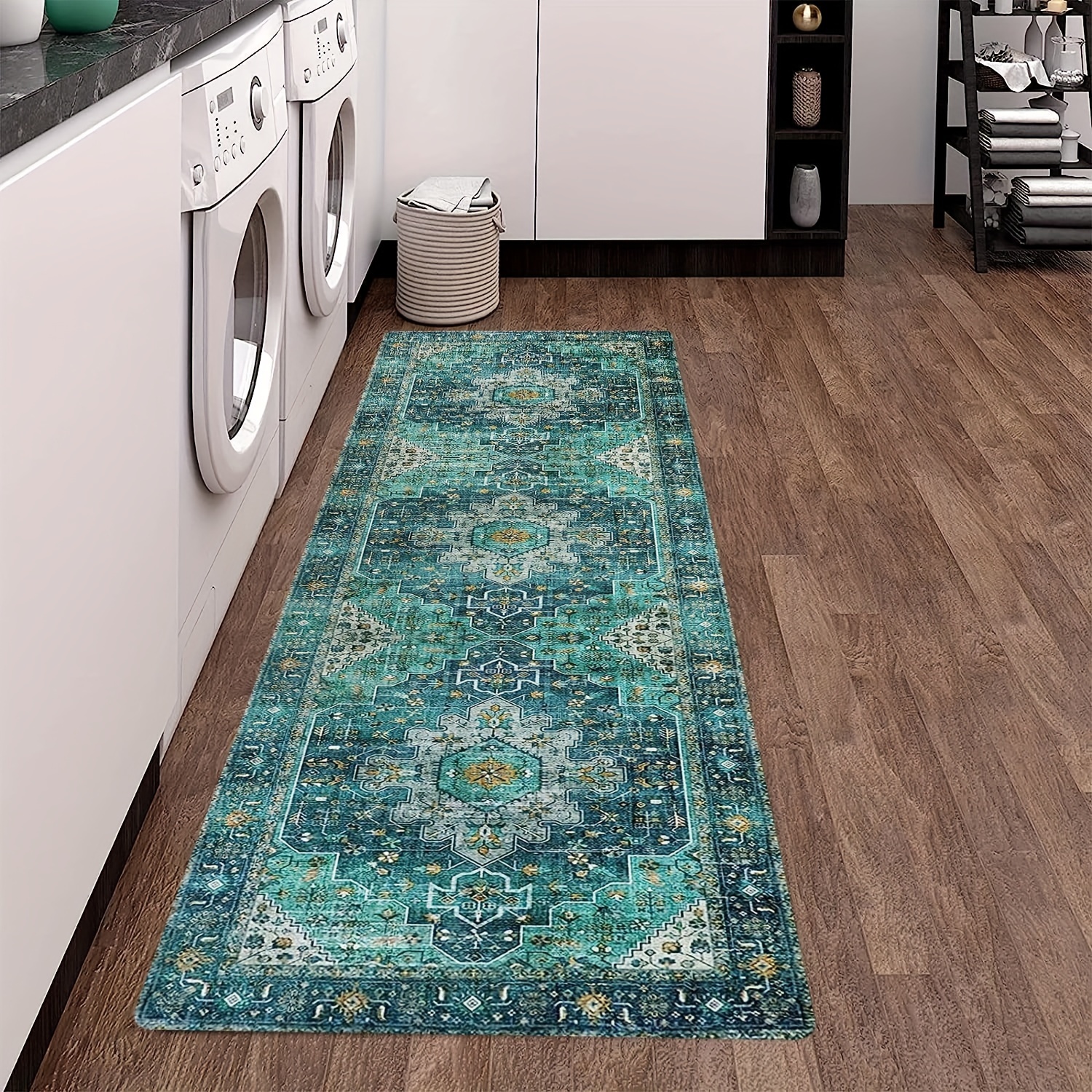 Laundry Room Rug Runner, Non Slip Laundry Mats, Super Absorbent