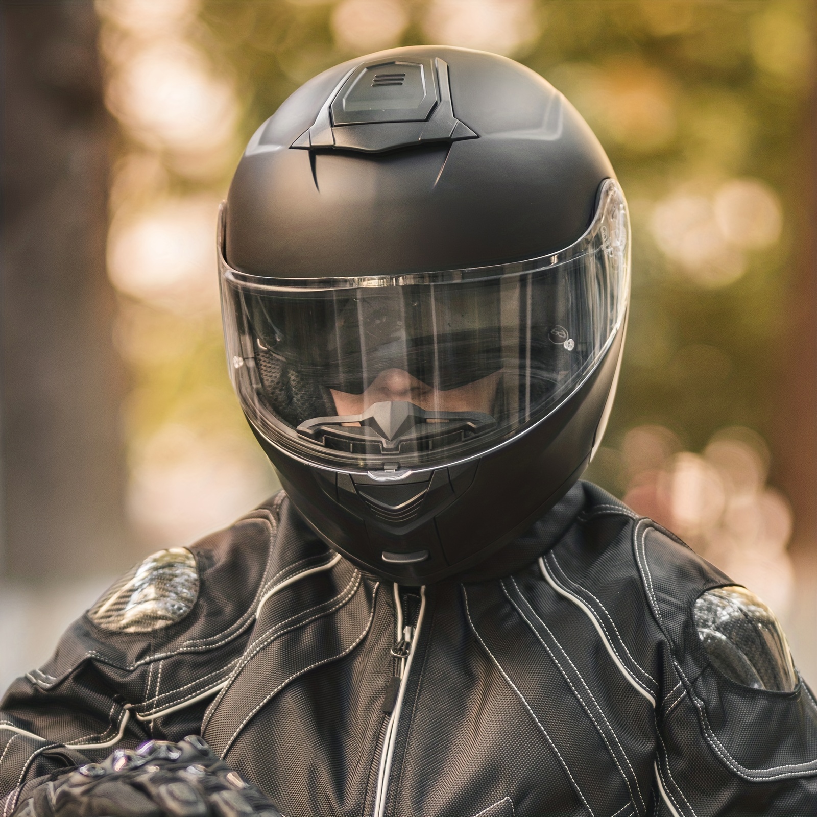  Cascos modulares de motocicleta para adultos, hombres y  mujeres, cascos de protección solar interior abatible de cara completa,  aprobados por DOT ECE para motocicleta, ciclomotor, calle, carreras, cascos,  motocross, negro brillante