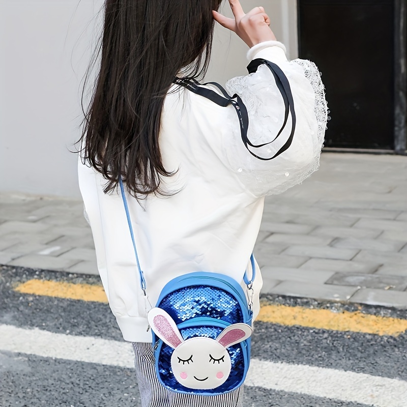 Kids Rabbit Backpack Sequin Shoulder Bag