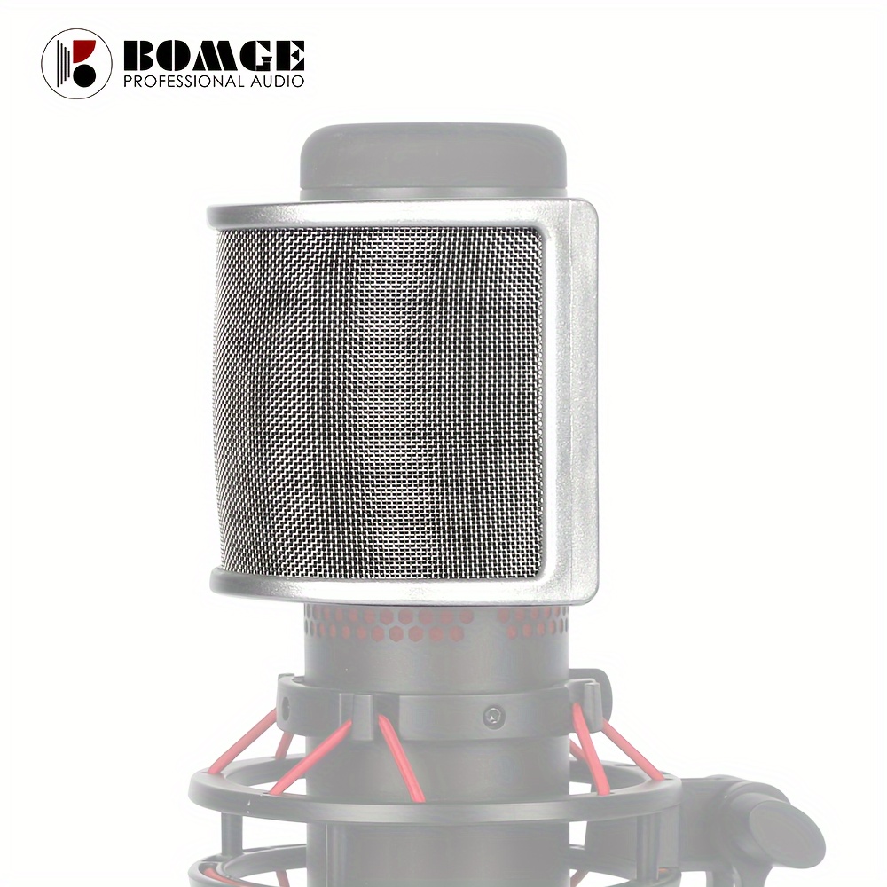 BOMGE Upgraded Filter, Microphone Shield Mic Blowout Prevention Net Microphone Accessories Handheld Mic Shield Mask For Recording