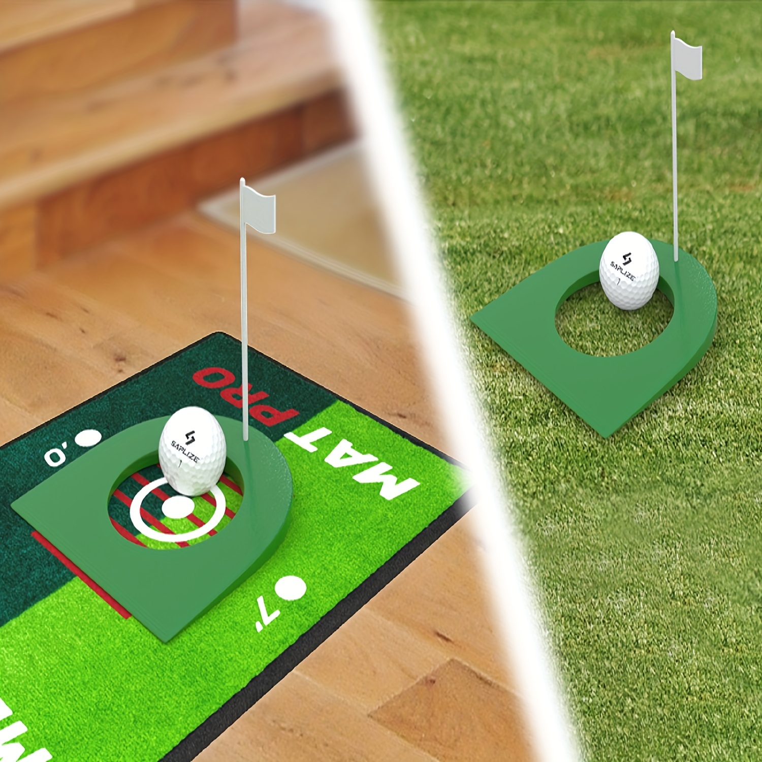 two speed golf putting practice mat anti slip backing golf putting green for indoor outdoor details 2
