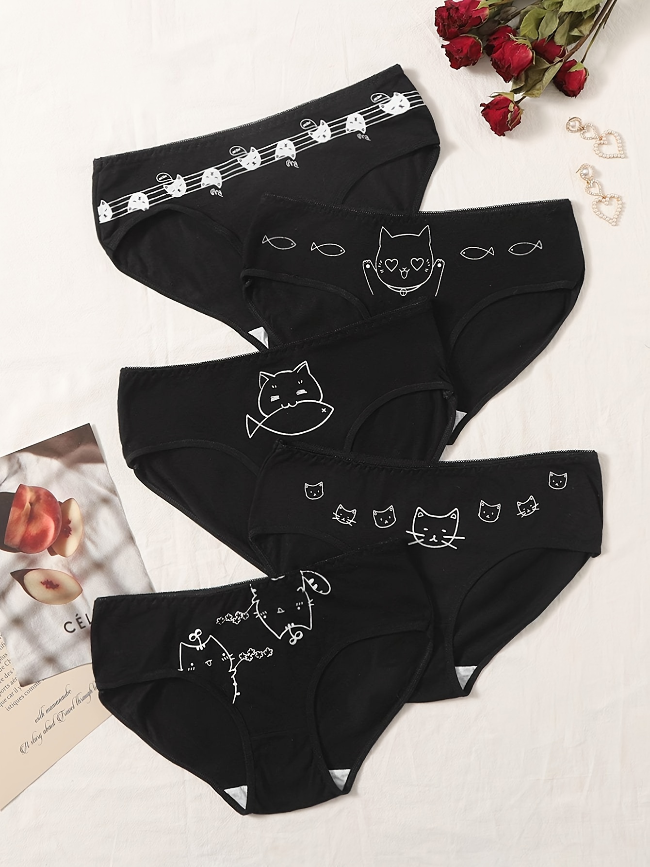 Cheap Sexy Women's G-strings Cute Cat Print Thong Panties Cotton Women  Panties Underwear Ladies Underpants