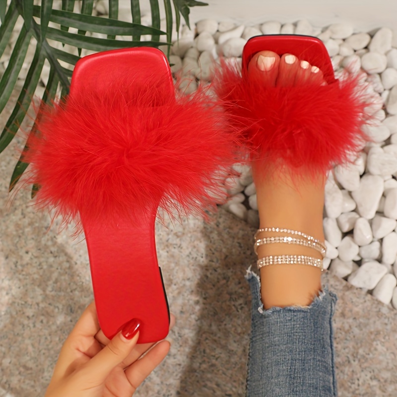 Fluffy slides online red