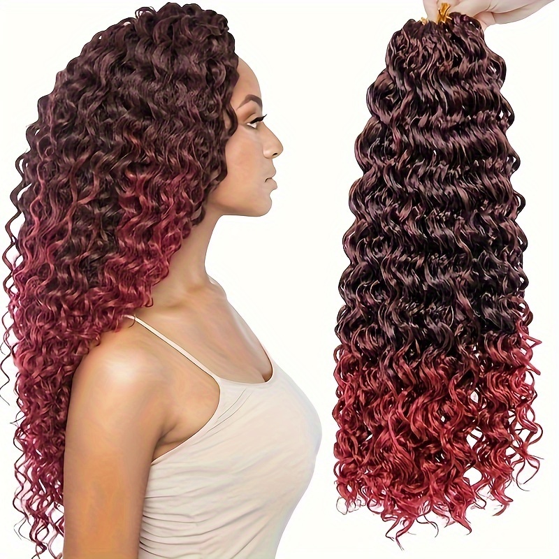 Ocean Wave Crochet Hair 7packs Boho Style Hawaii Curly Ombre Blonde Crochet  Braids Beach Curl Synthetic Braiding Hair for Black Women Extensions (18