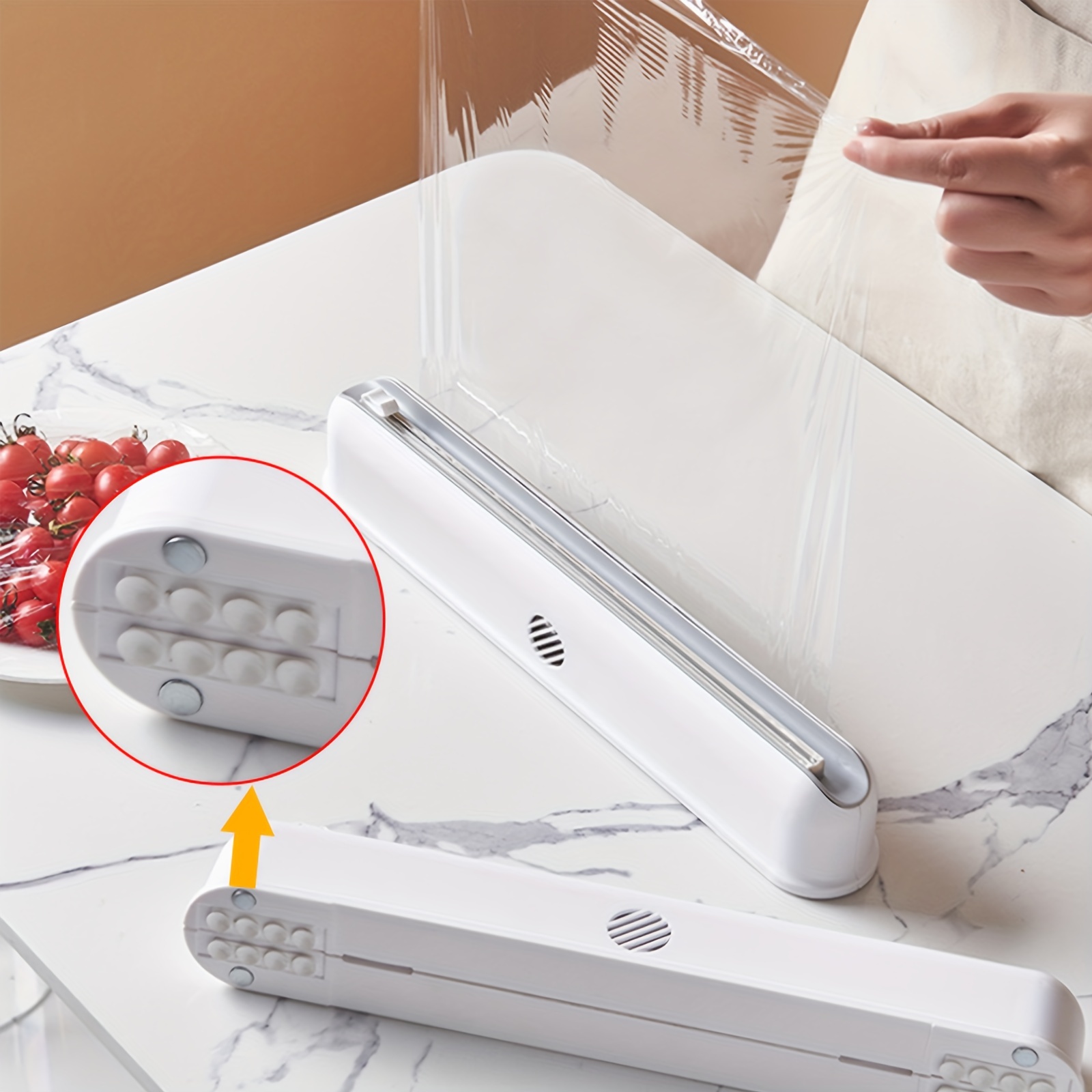 Kraft Paper / Stretch Wrap Plastic Film Dispenser & Sheeter Device with  Slide Cutter