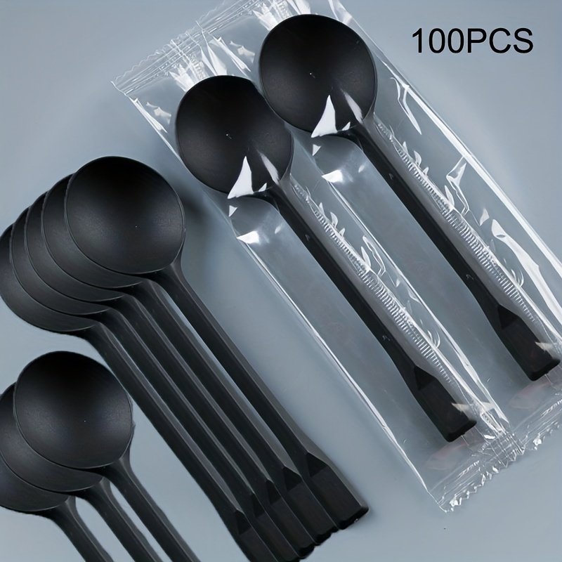 Individually Wrapped Plastic Spoons Thickened Disposable - Temu