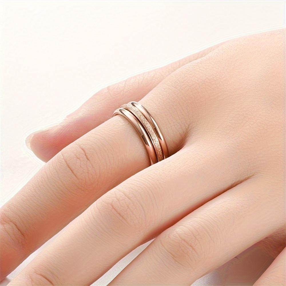 Titanium Frosted Band Ring - Unisex - Various Colors