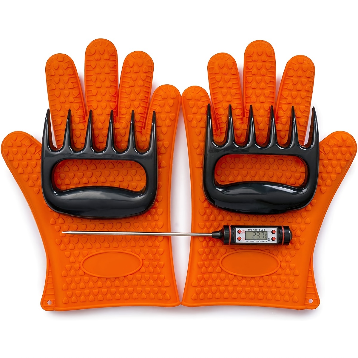 Set de Guantes Para Barbacoa Resistentes Al Calor Garras guantes cocina y  horno