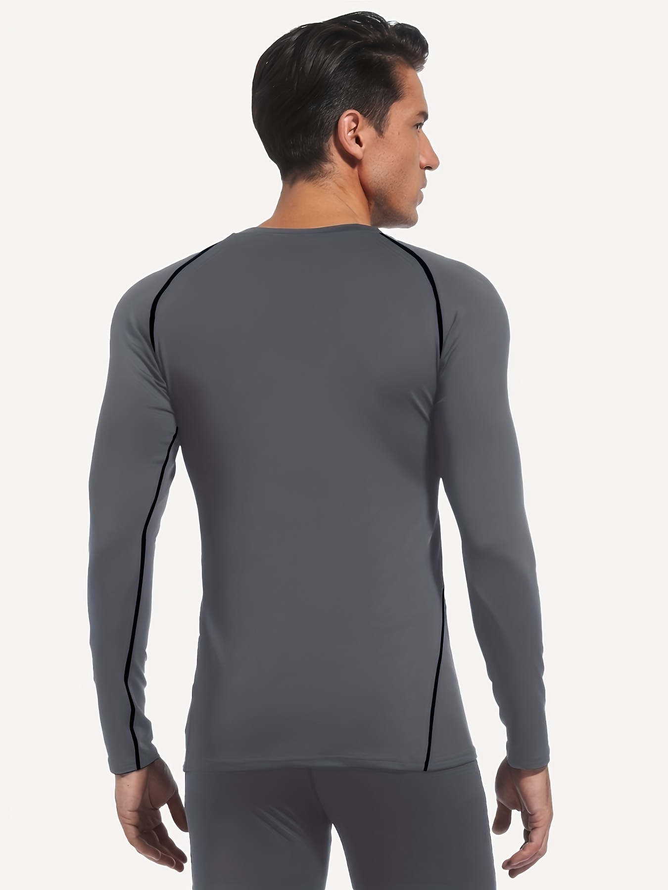  Sudadera deportiva de compresión para hombre, capa base, manga  larga, camiseta deportiva de manga larga, para correr, gimnasio,  entrenamiento, Negro - : Ropa, Zapatos y Joyería