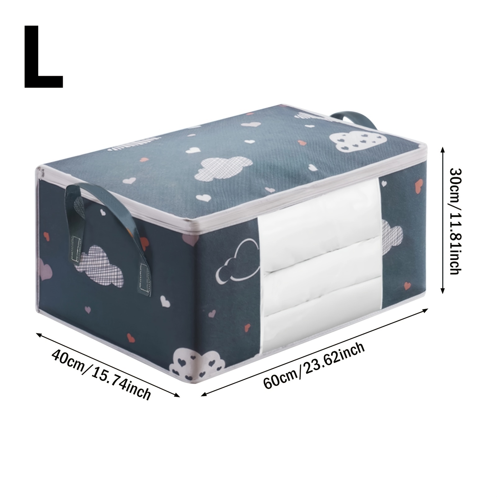 Cartoon Pattern Large Capacity Organizer Zipper Dustproof Container