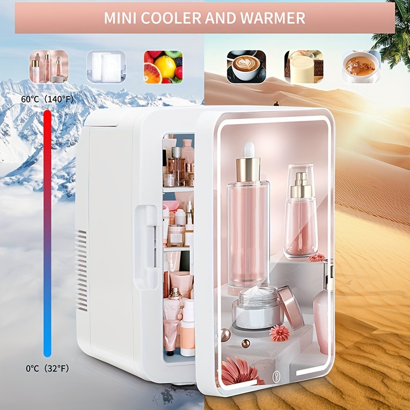Mini refrigerador de 12L para cuidado de la piel, maquillaje, refrigerador  de maquillaje portátil para dormitorio, oficina