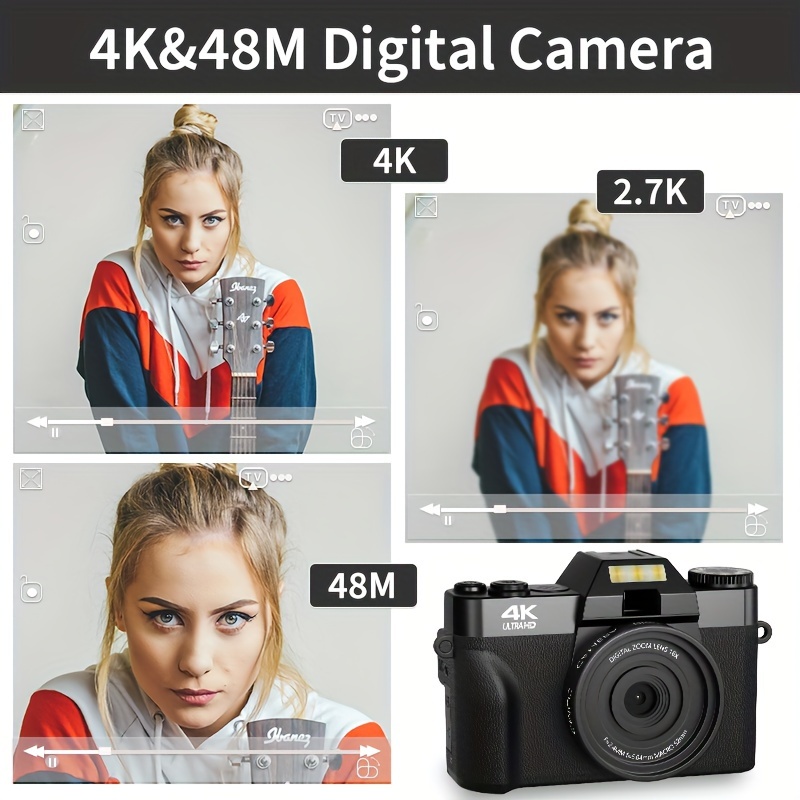 4k Digital Camera For Photography 48mp Vlogging Camera And - Temu United  Arab Emirates