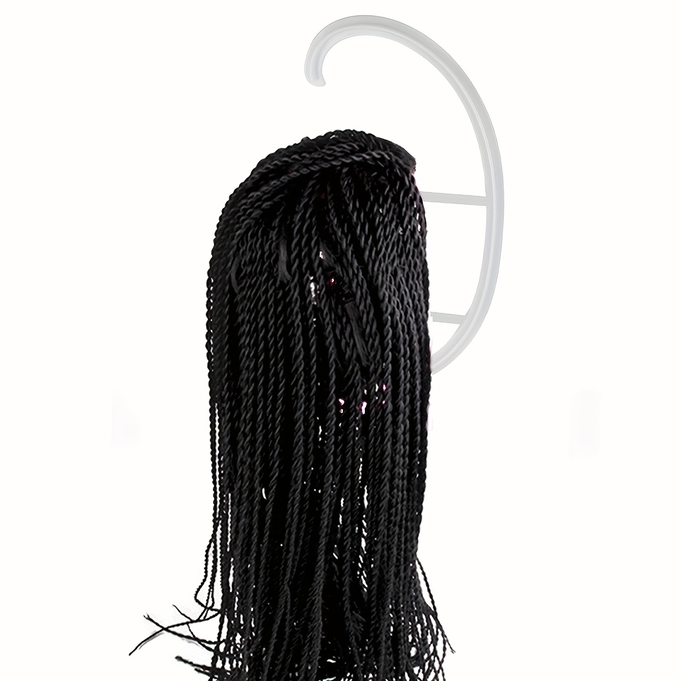 Black Color Hanging Wig Stand Portable Wig Hanger For - Temu