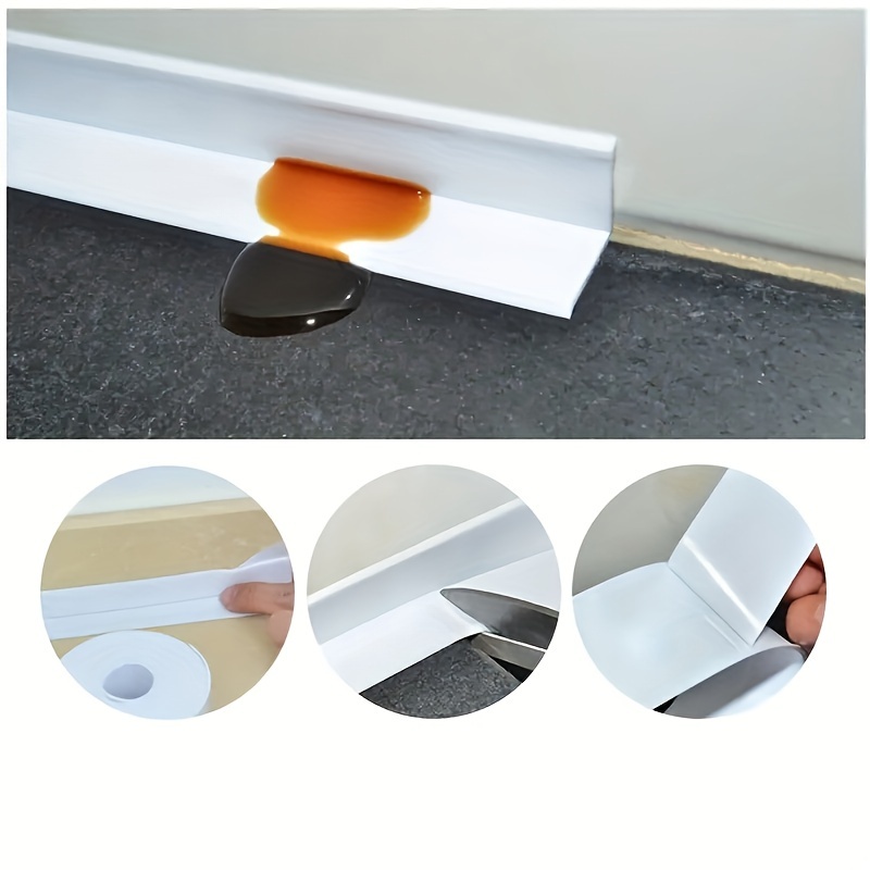 [1roll Waterproof Caulk] 1roll Self-Adhesive Waterproof Toilet Caulk Strip | Sealing Tape For Bathroom, Avoid Wet, Sink Beautiful Seam Stickers - Image 7
