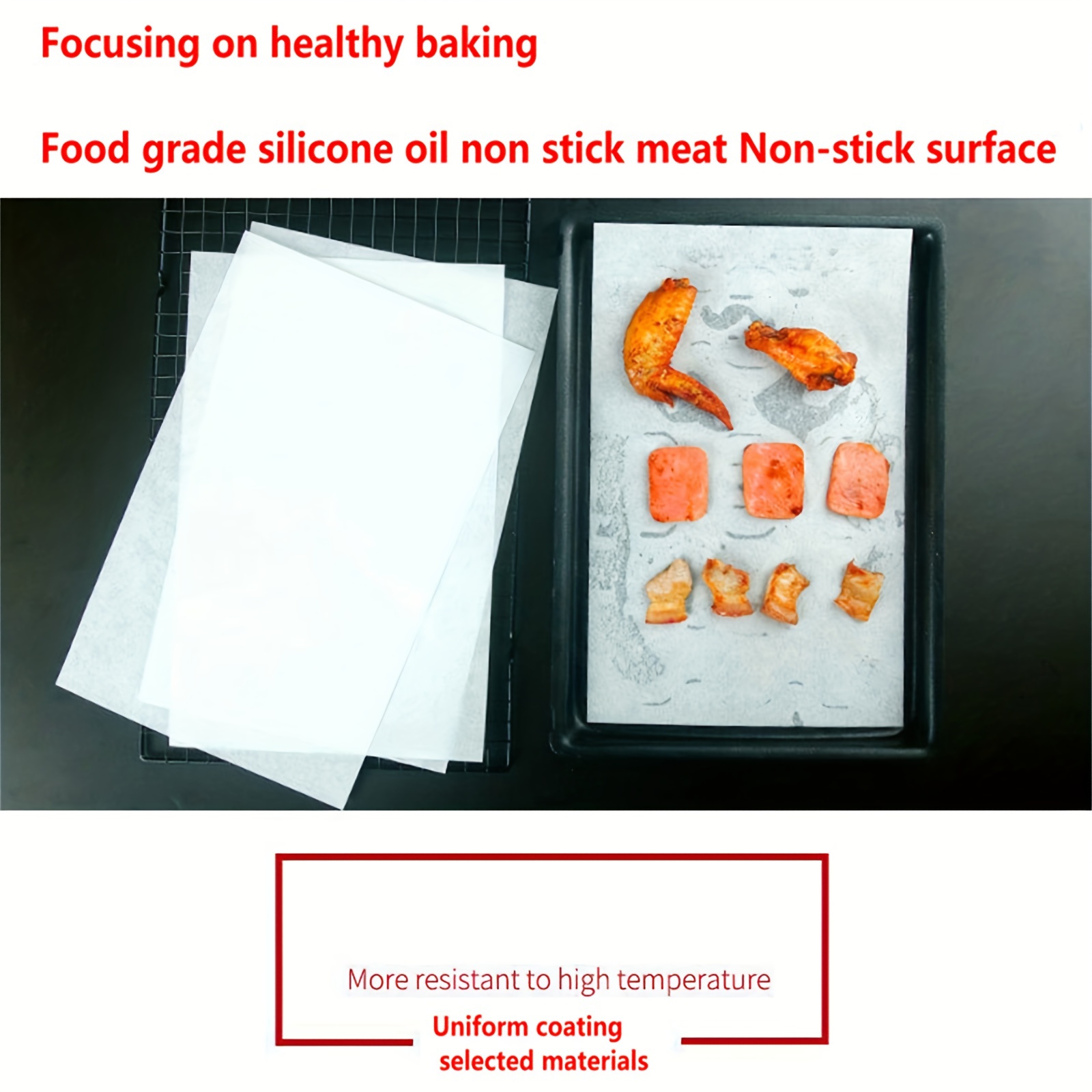 2 Rolls Parchment Paper for Baking,High Temperature Resistant,Waterproof and Greaseproof Baking Paper,Non-Stick Cooking Paper for Air Fryer, Grilling