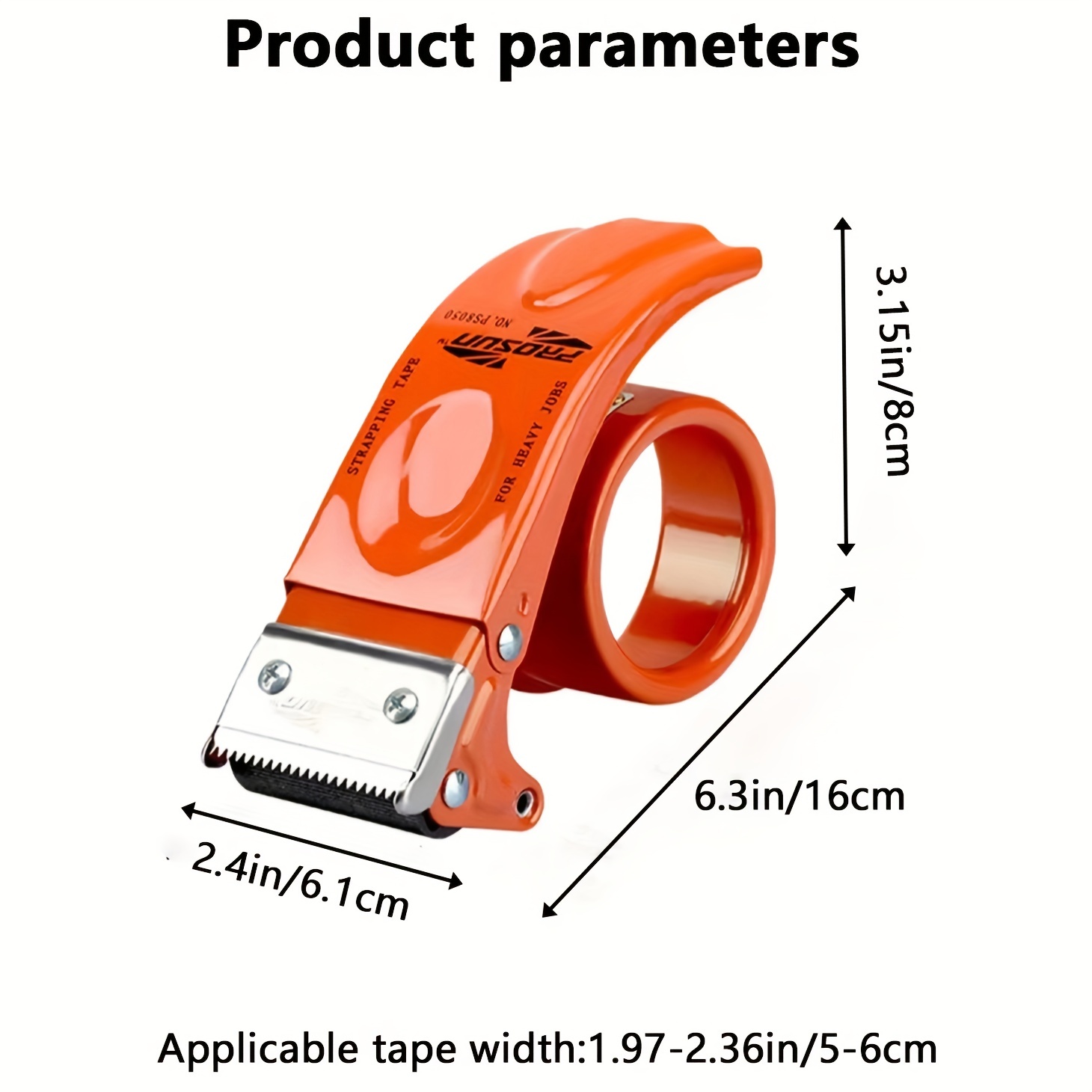 1pc Tape Sealer Packer Transparent Tape Cutter 2.36inch Tape Machine Cutter  Packer