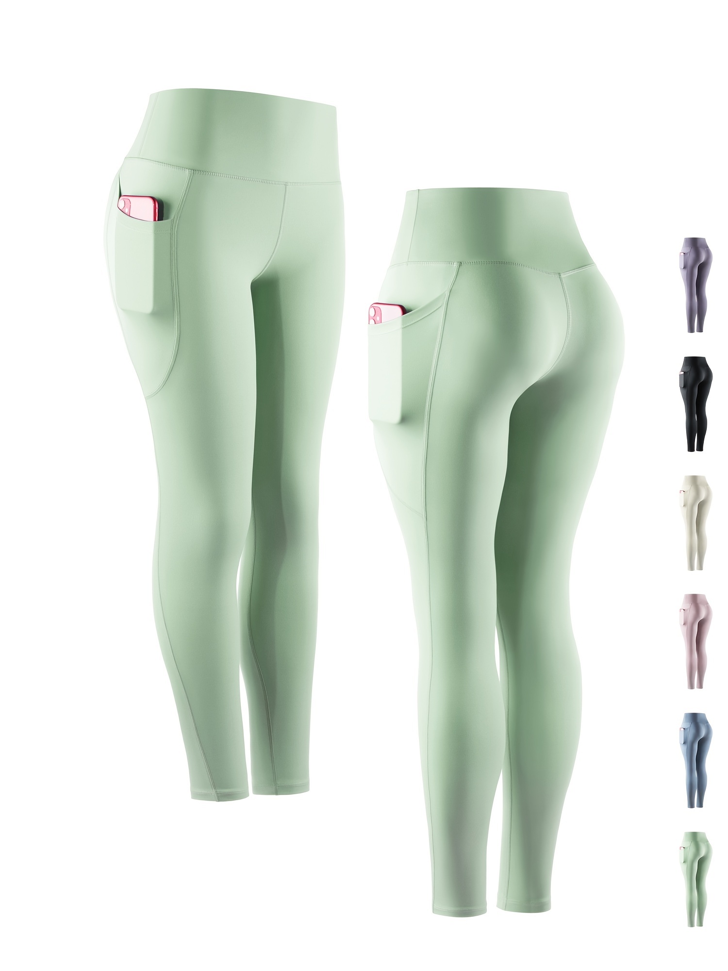 Light Green Quicky Dry Running Sports Pants Breathable High - Temu Canada