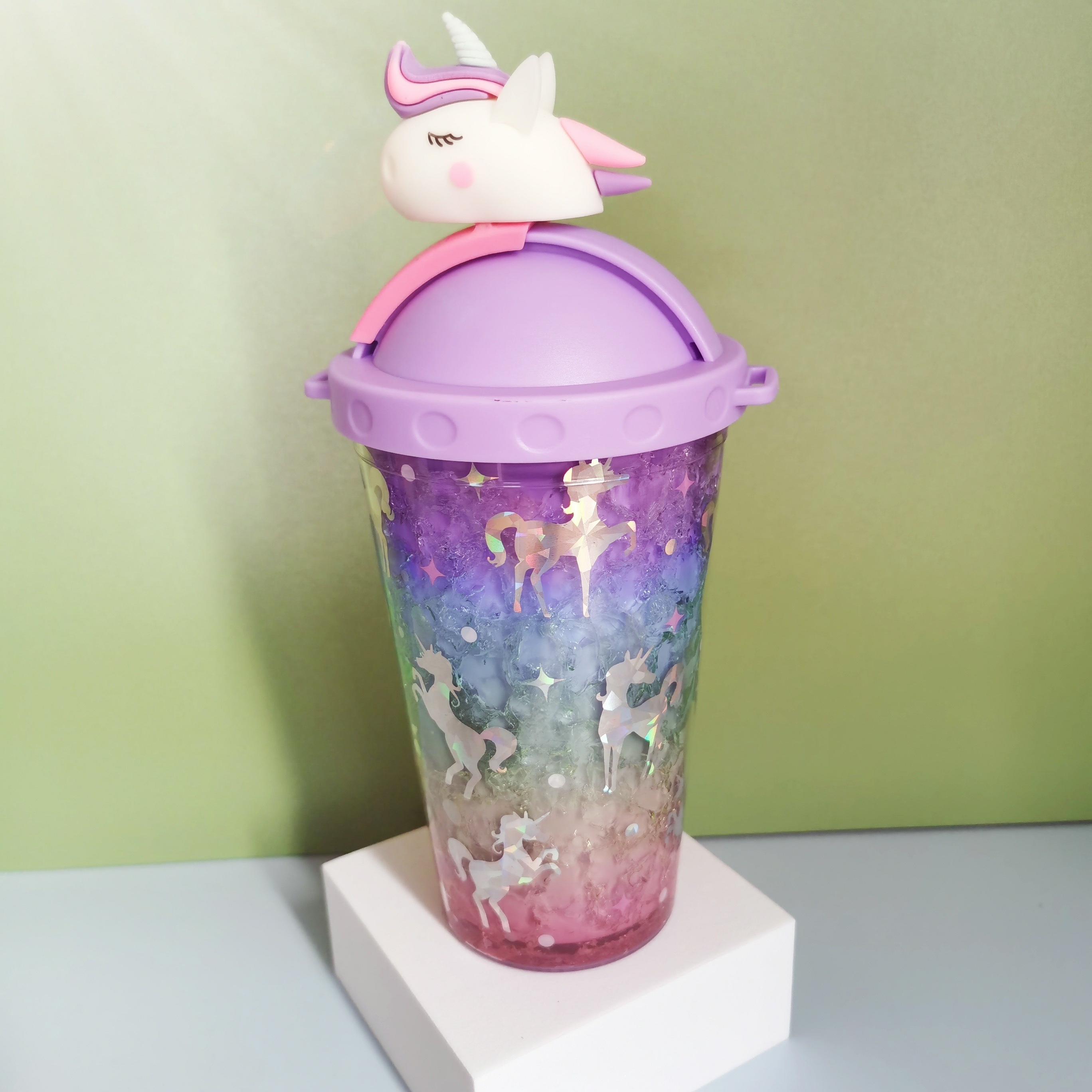 Magical Unicorn Tumbler Cup: Double Wall Reusable Plastic Water Bottle With  Lids & Straws - Perfect For Summer Parties & Gifts! - Temu