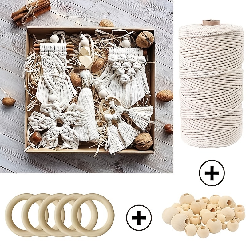 DIY Set Macrame Craft Kit for Adults Beginners Arts Crafts Decor 100M Rope  Twisted String For