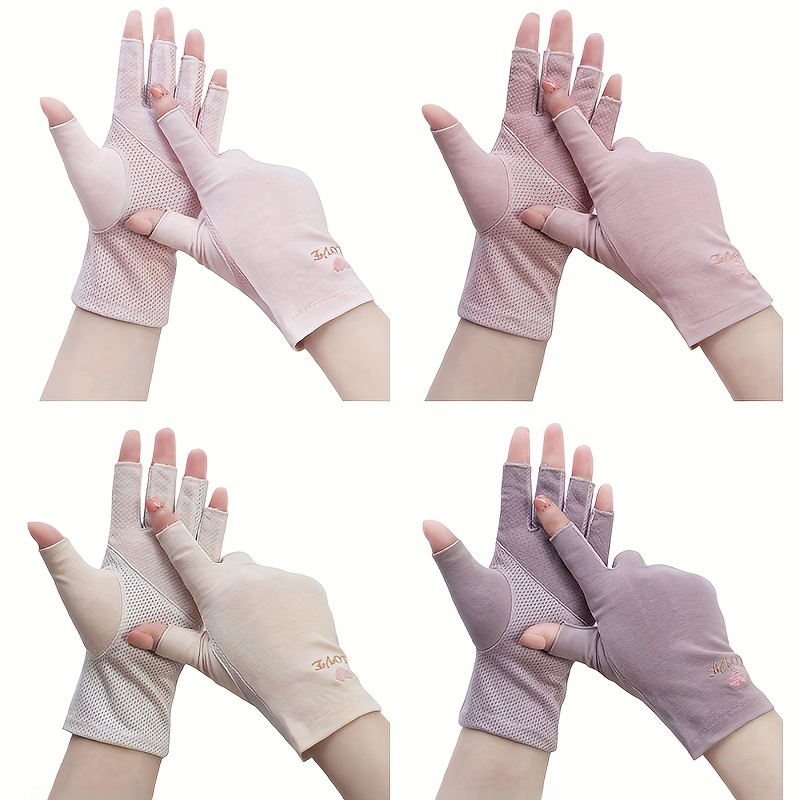 Uv Protection Gloves Nail Light Nail Gloves Uv Protection - Temu