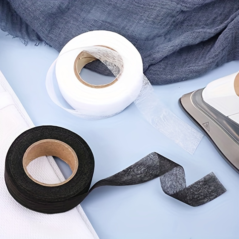 2 rollos de cinta de dobladillo para planchar, cinta adhesiva para  dobladillo sin coser de tela, cinta adhesiva para pantalones, vestidos,  ropa