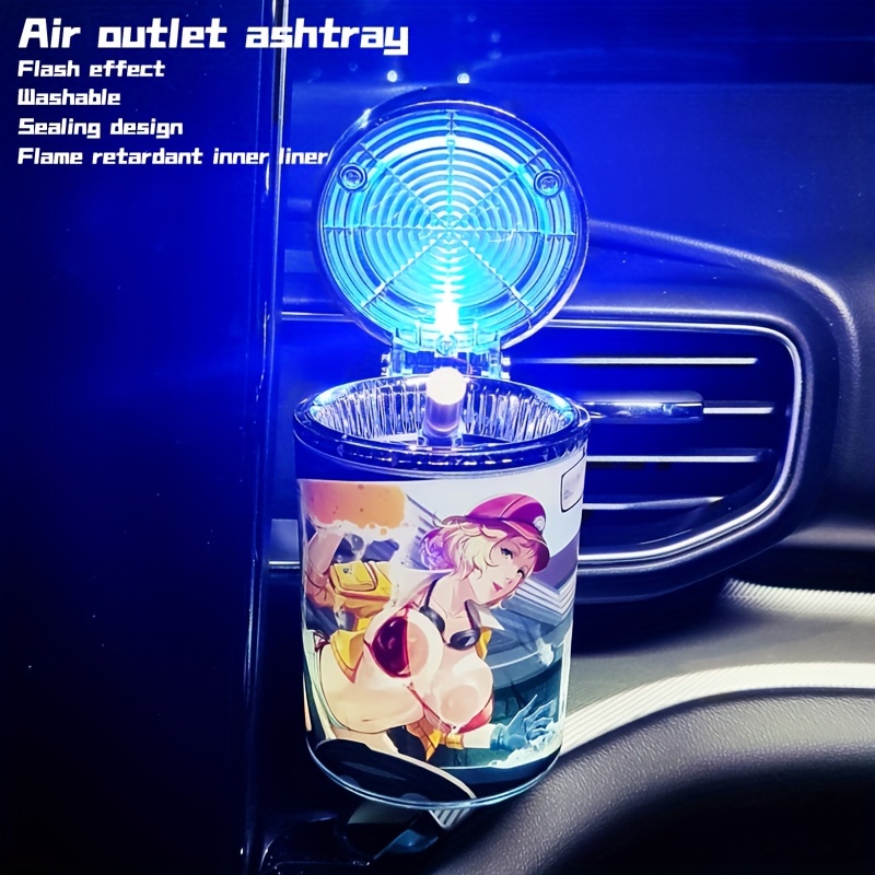 Car Accessories Led Lights Ashtray Creative Light Ashtray - Temu