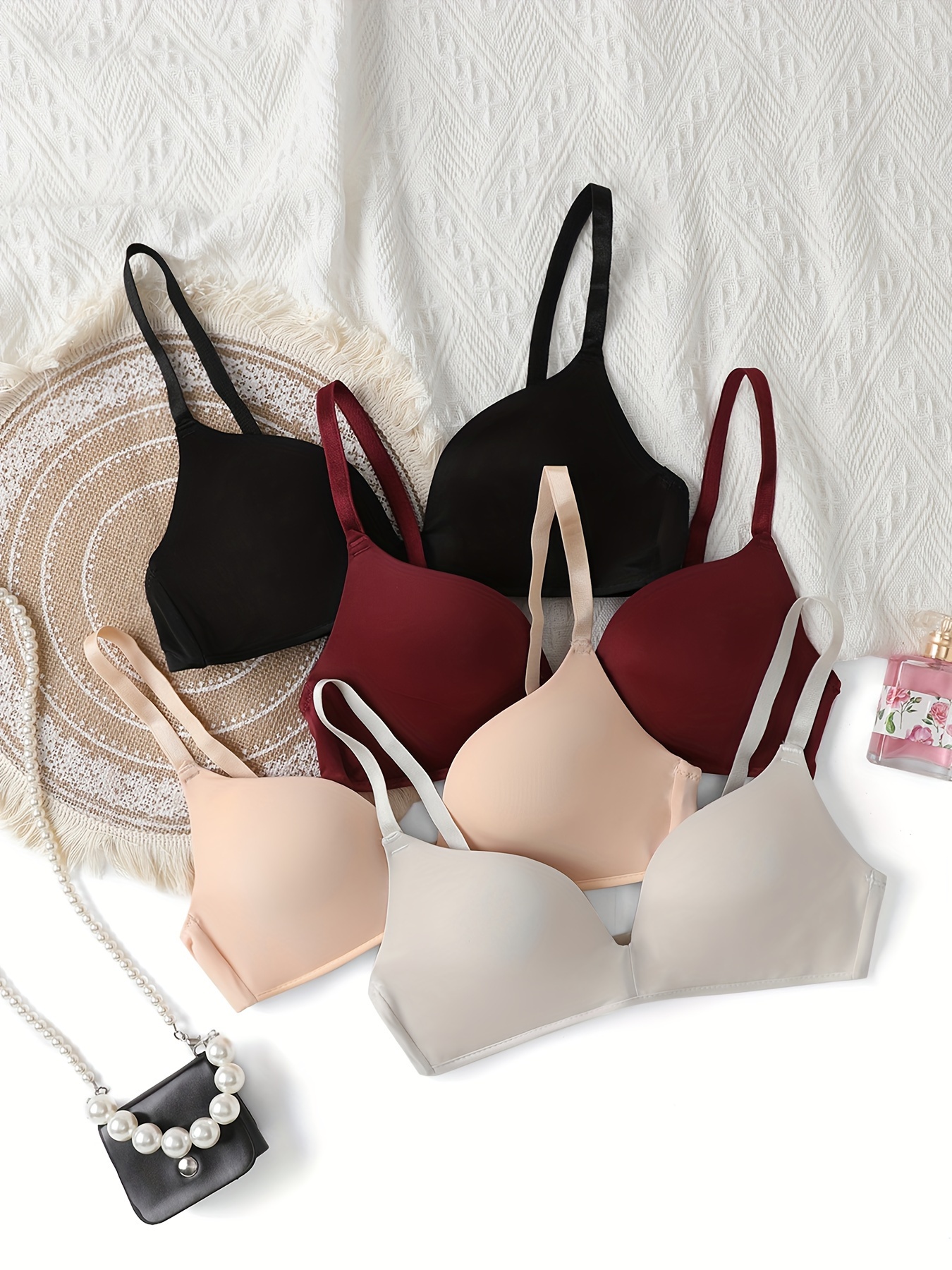 Woman Lace Bralette Push Up Bras Deep V Wireless Underwear Female Seamless  Brassiere Triangle Cup Lingerie Bralet Top (Bands Size : Large, Color : Pink)  : : Clothing, Shoes & Accessories