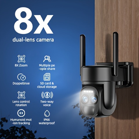 Netvue Solar Outdoor Security Camera Wireless Home Surveillance Camera -  Only for 2.4GHz Wifi 