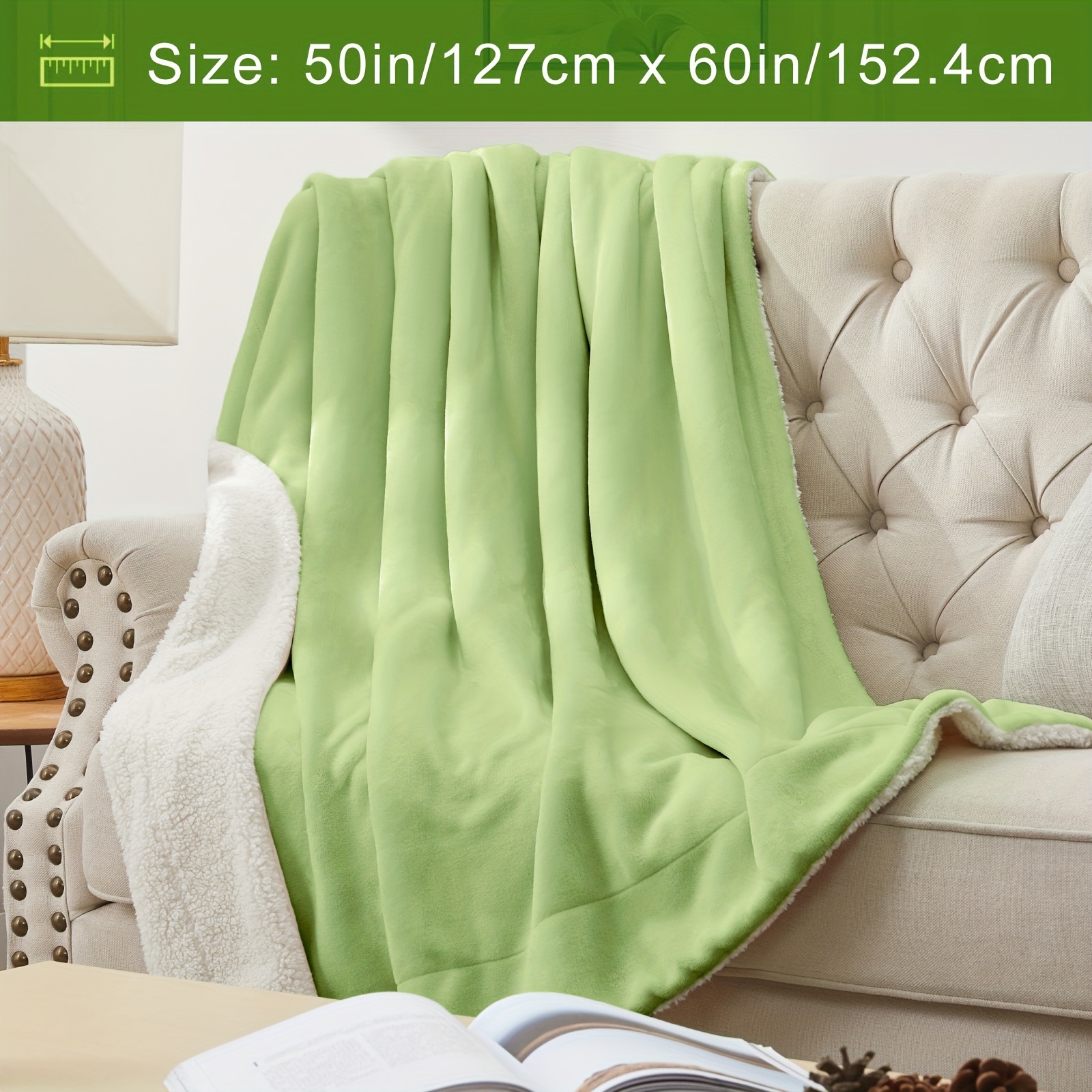 Ultra Luxurious Sherpa Fleece Blanket Super Soft Reversible - Temu United  Arab Emirates