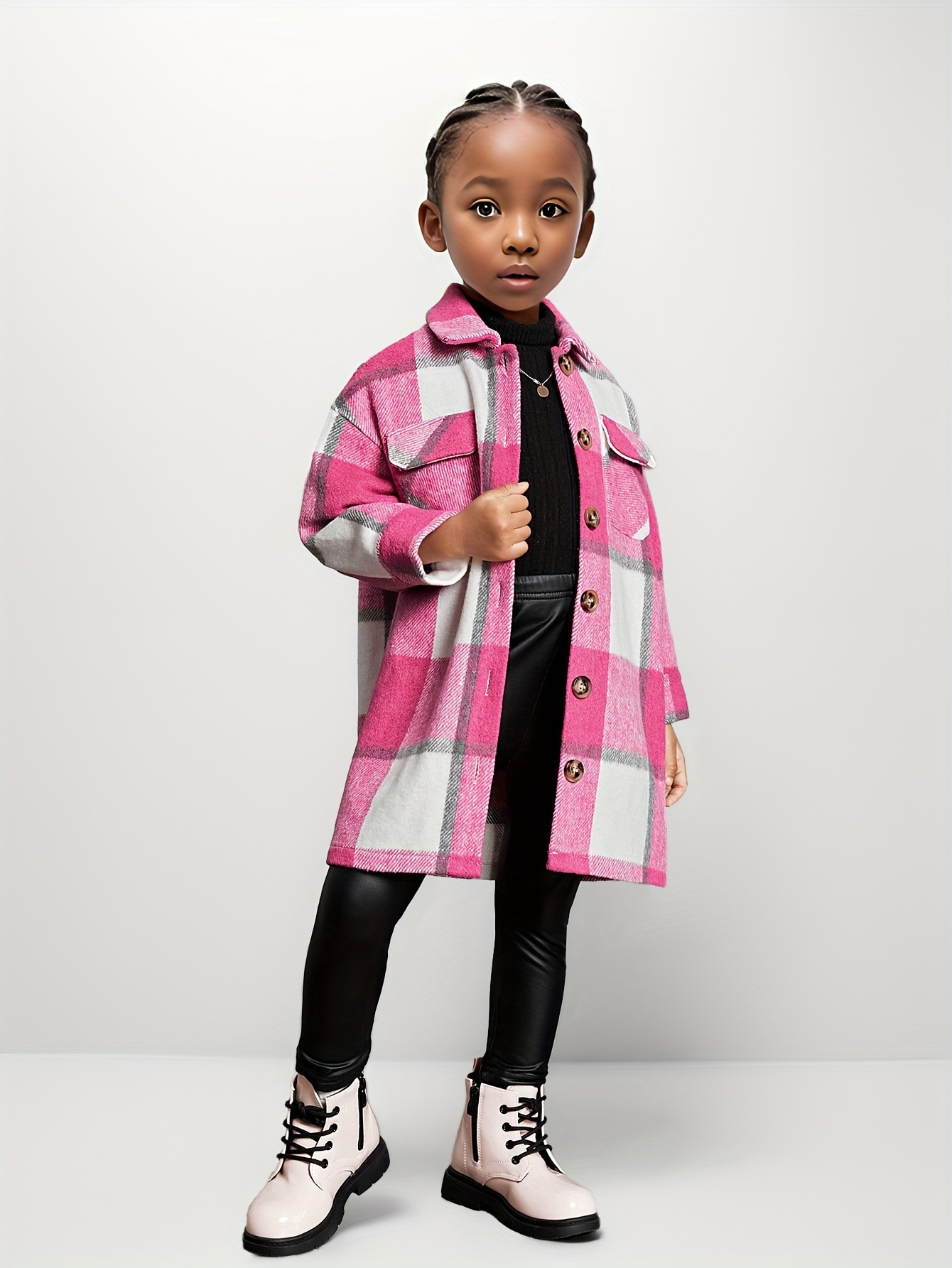 Girls 2025 plaid jacket