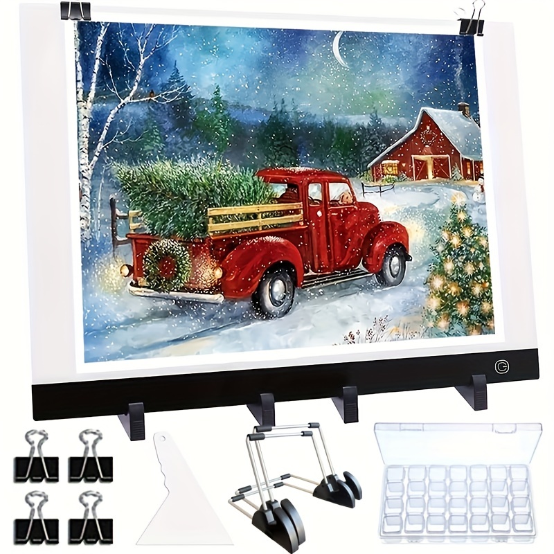 ARTDOT A3 Light Pad for Diamond Painting Kits, USB Powered Light Board Kit,  Adjustable Brightness with Diamond Art Accessories and Tools Detachable  Stand and Clips : : Home