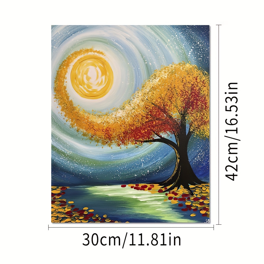 Paint By Numbers Kit For Adults Tree Diy Digital Oil - Temu