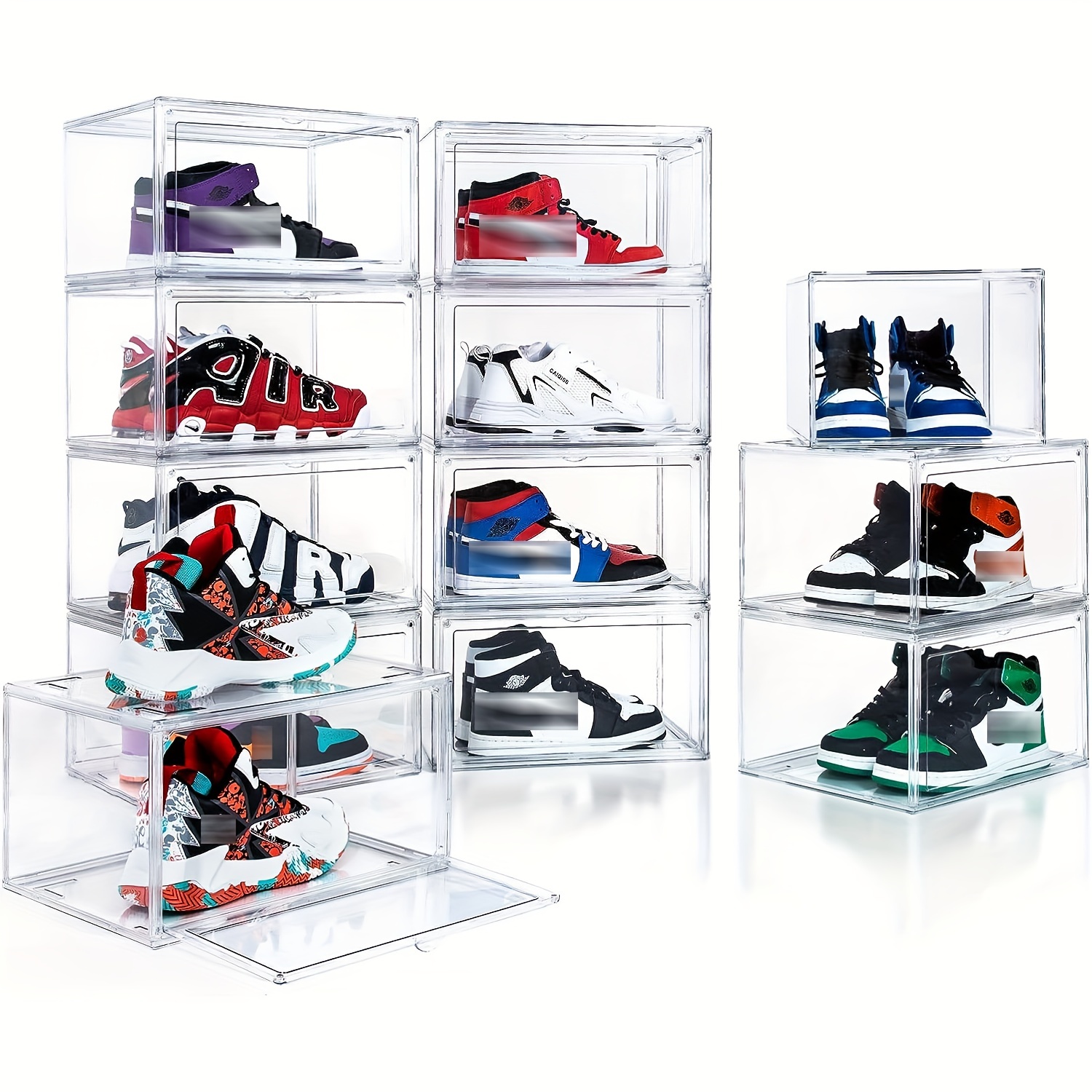 1 Caja Zapatos Plegable Apilable – Gabinete Almacenamiento - Temu