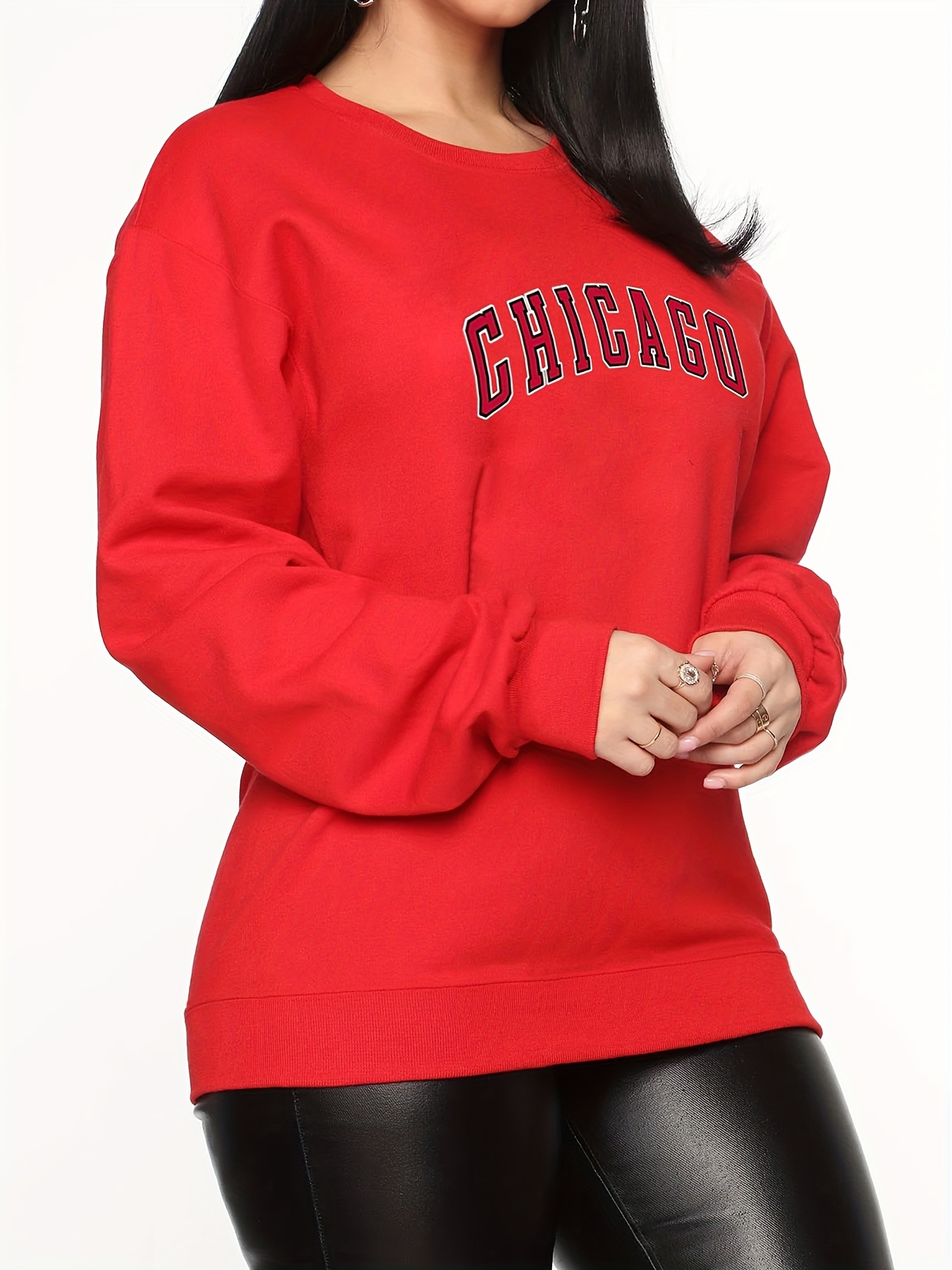 sweat à capuche femmes lettrage pull oversize col rond Temu Belgium