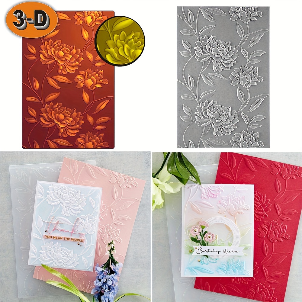 

All Flowers 3d Embossing Folder For Adding Texture And Dimension To Craft Project Card Making Embossed Forder Templates Eid Al-adha Mubarak
