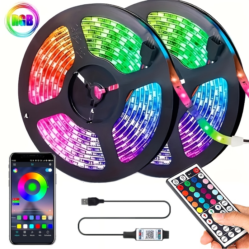 LED 20M LED RGB LED Chambre Bande Lumineuse Flexible Multicolore, Contrôlé  par APP du Smartphone, Synchroniser