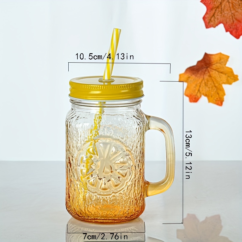 ⚡️ Mason Life Mason Jar Coffee Cups Glasses w/ Wooden Lids & Glass Straws  NEW ⚡️