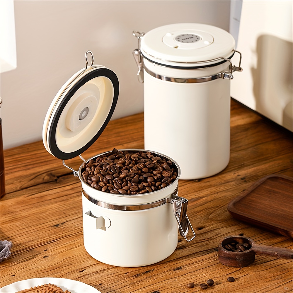 Stainless Steel Airtight Coffee Container With Spoon - Perfect For Coffee  Beans And Tea Storage - Keep Your Coffee Fresh And Delicious - Temu