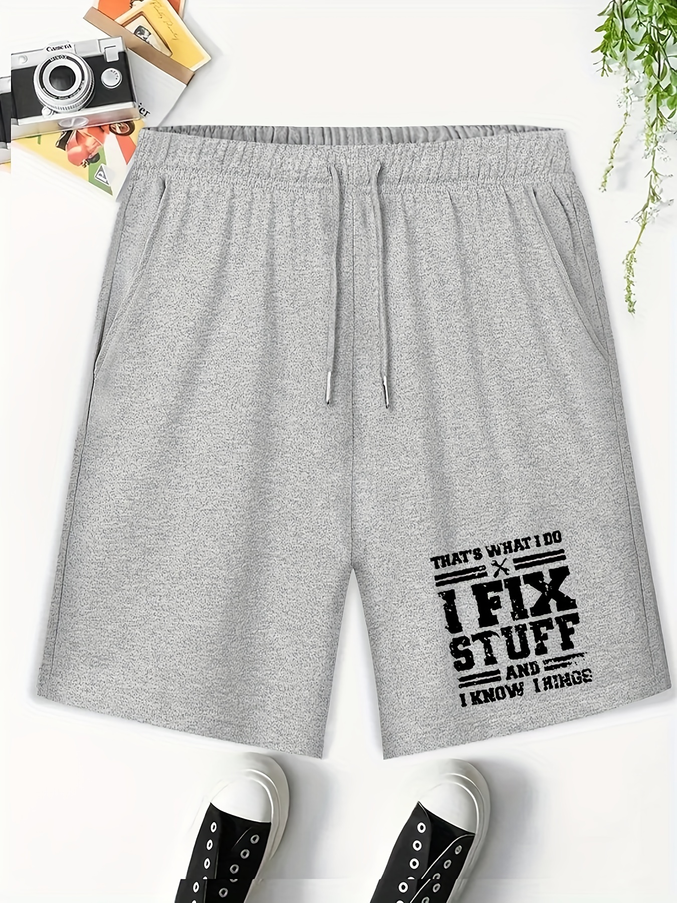 Plus Size Mens Streetwear Shorts Friends Forever Letters Print Drawstring  Stretchy Short Pants For Comfort Casual Chic Style Summer Clothings Mens  Fashion Outfits, Buy More, Save More