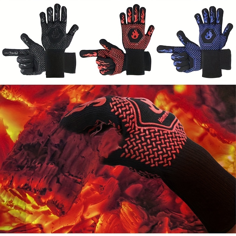 Gants de cuisine résistants à la chaleur pour Barbecue, Anti-chaleur,  résistants au feu