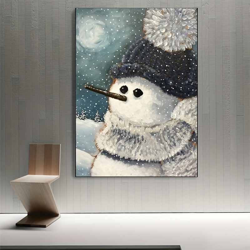 Christmas Diamond Art Painting Kits for Adults, Full Drill Snowman