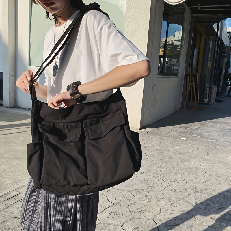Men School Crossbody Bag Young Fashion Boys Teenage Messenger Bag