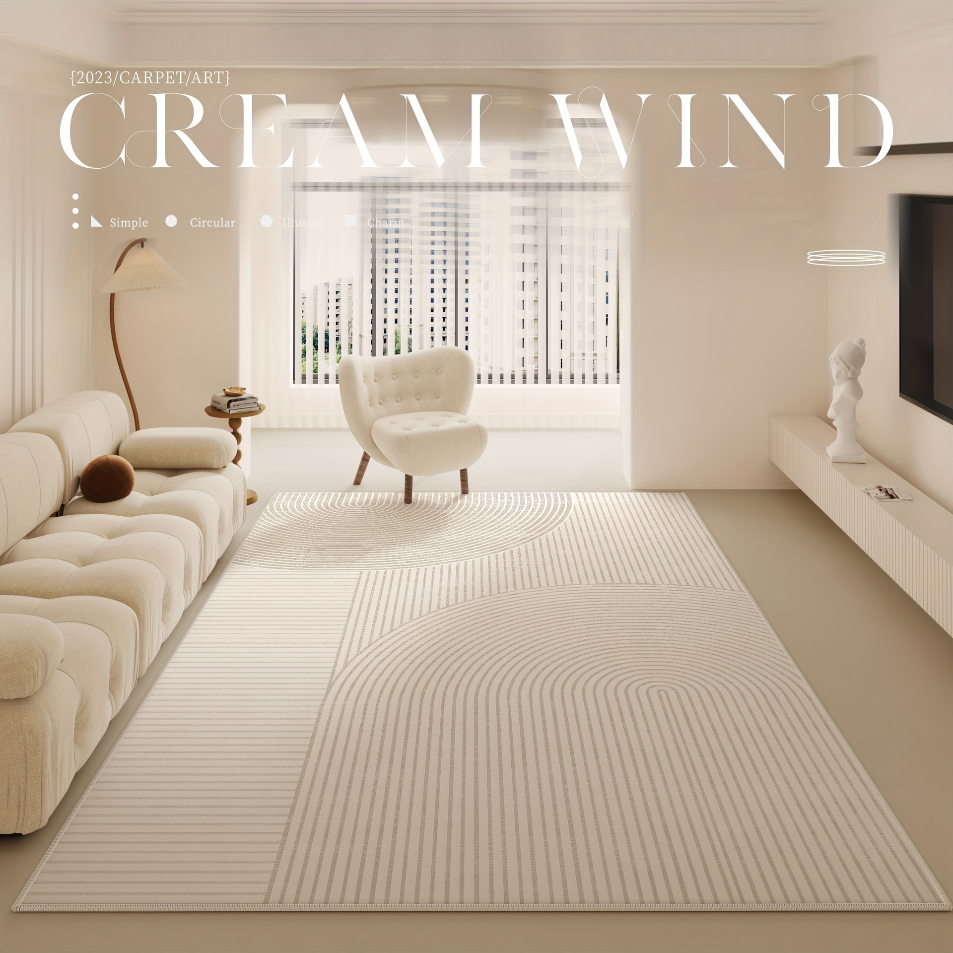 Rectangular Flannel Carpets for Living Room Decor Non-slip Bedside Rug  Wabi-sabi Style Rugs for Bedroom Washable Cloakroom Mat
