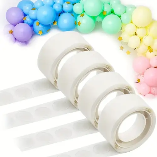 100Pcs/Roll Glue Points for Balloons, 12mm Poster Putty Adhesive Clear  Balloons Dots Tape Removable Double Sided Non Trace Stickers for Wedding,  Art Craft, Party 