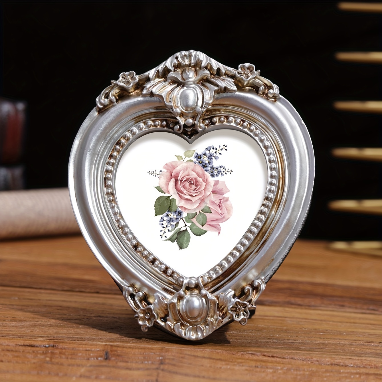 Picture Frame Decorative White Heart shape Picture Frame - Temu